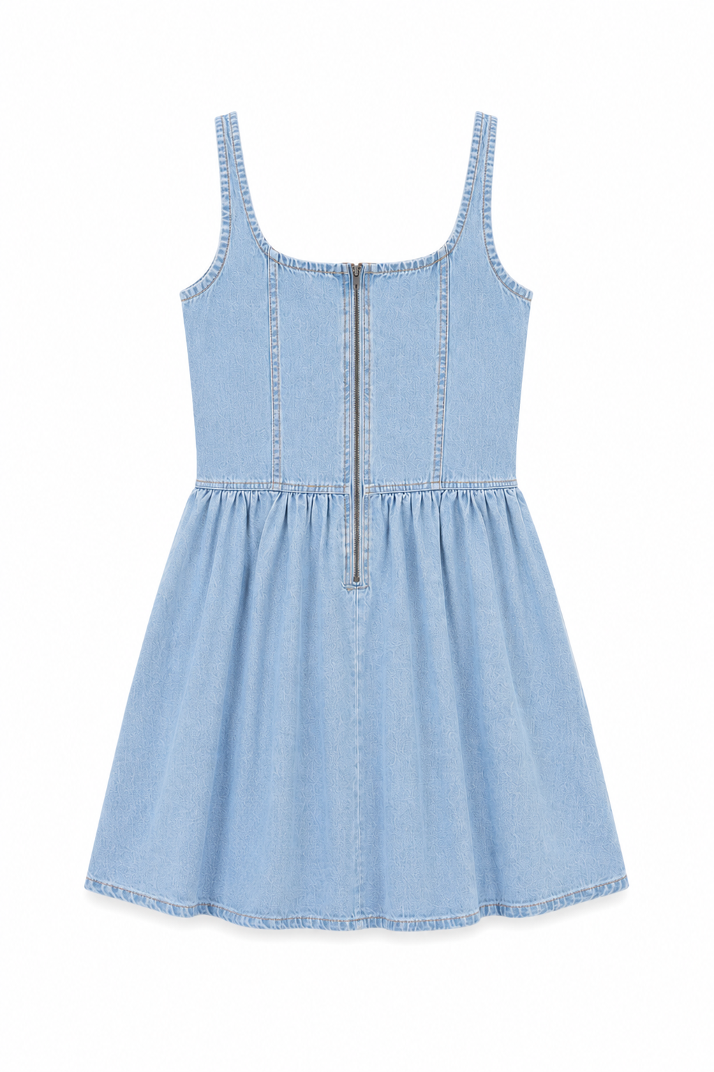 Light Blue Denim Flowy Dress