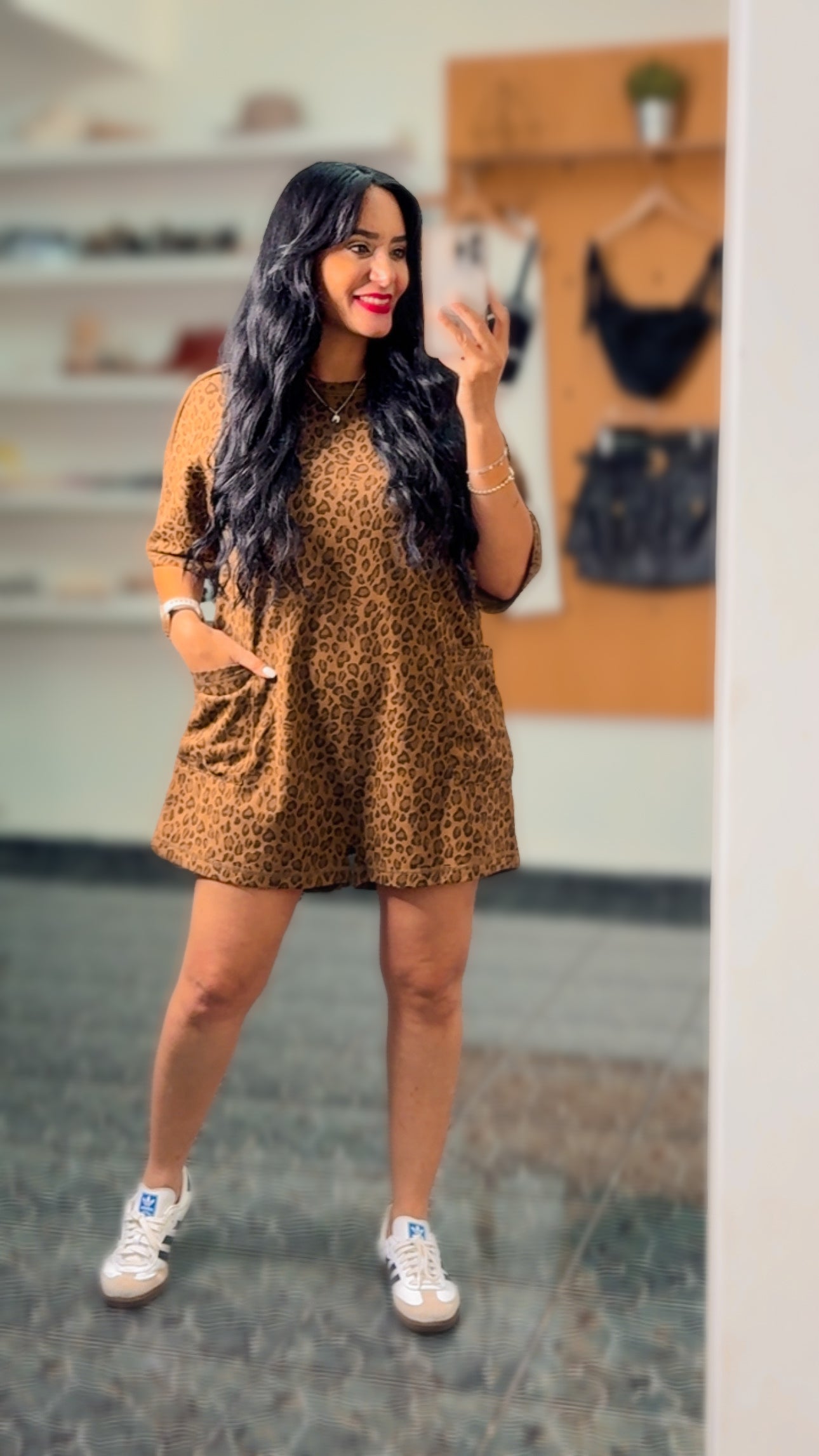 Mocha Leopard Comfy Romper