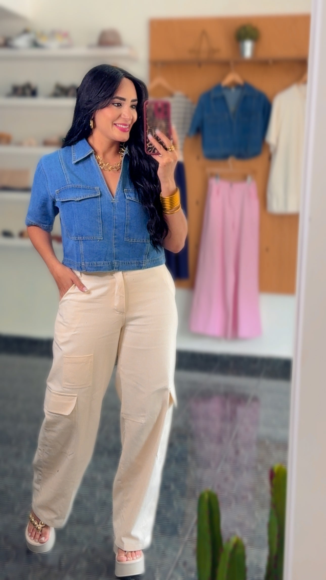 Preorden Cream Cargo Pants