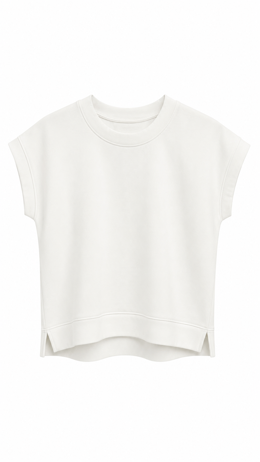Ivory Scuba Pullover Top