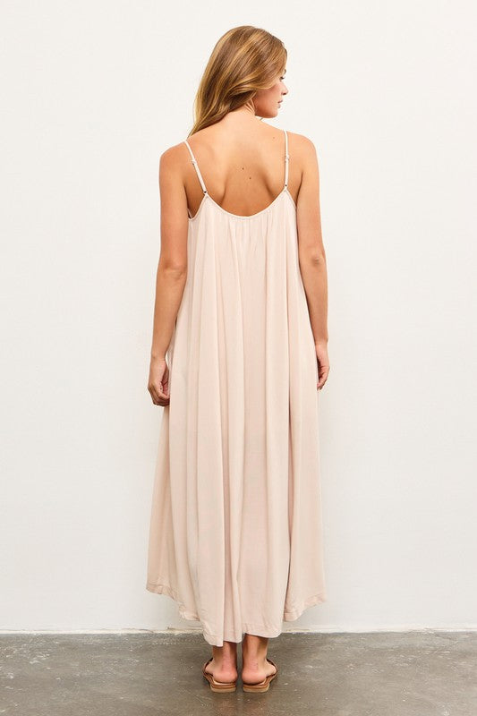 Natural Flowy Cami Dress