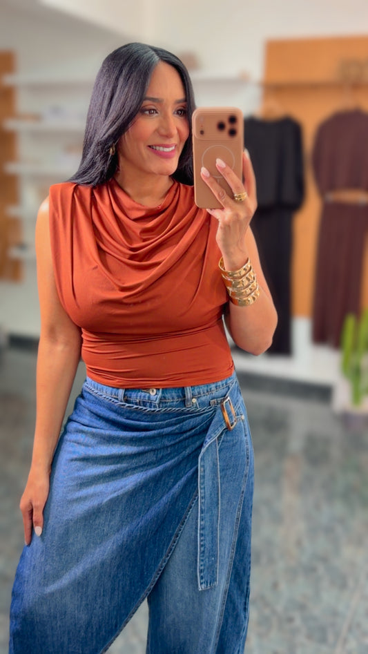 Italy Copper Shoulder Pad Spandex Onesize TOP