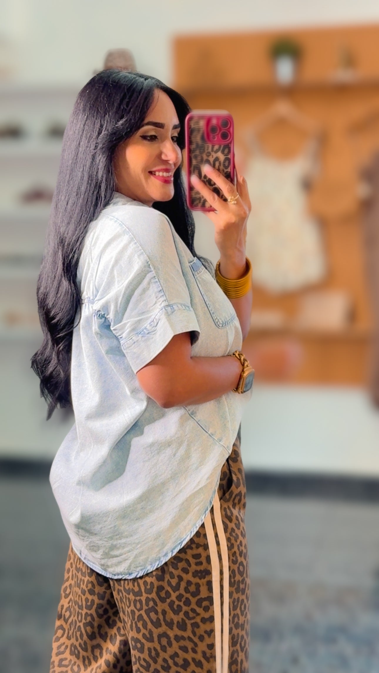 Light Denim Oversized Shirt