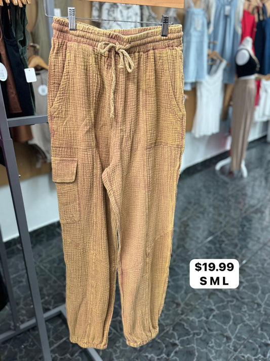 Cotton Gauze Pre-wash Jogger