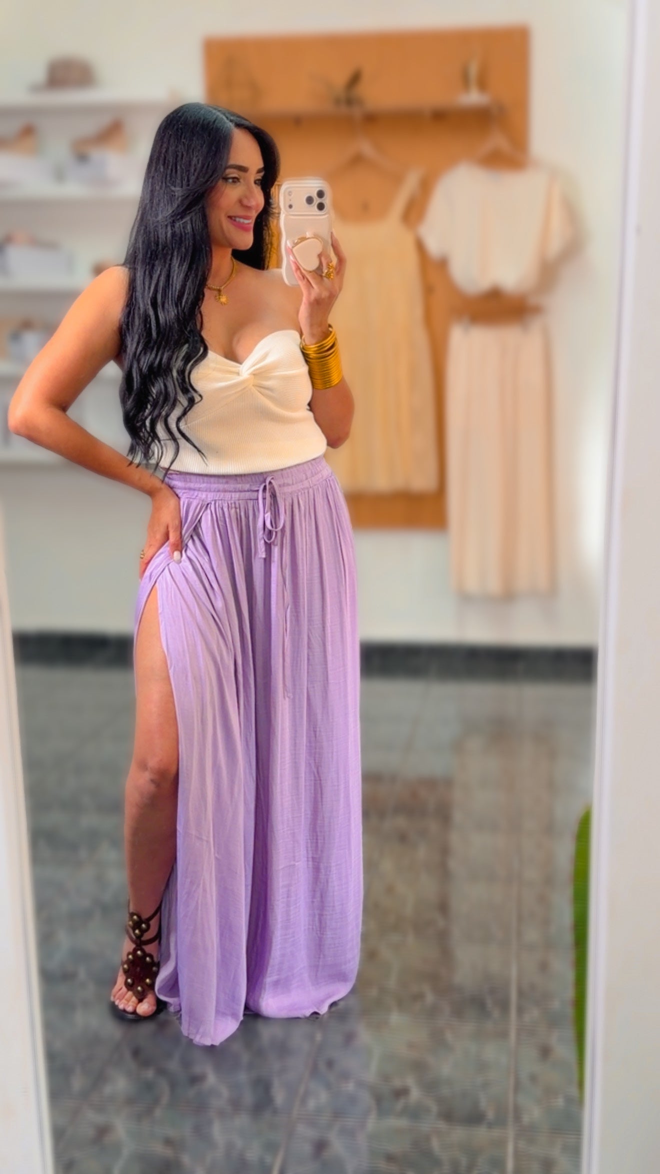 RESTOCK Lavender Rayon Maxi Skirt