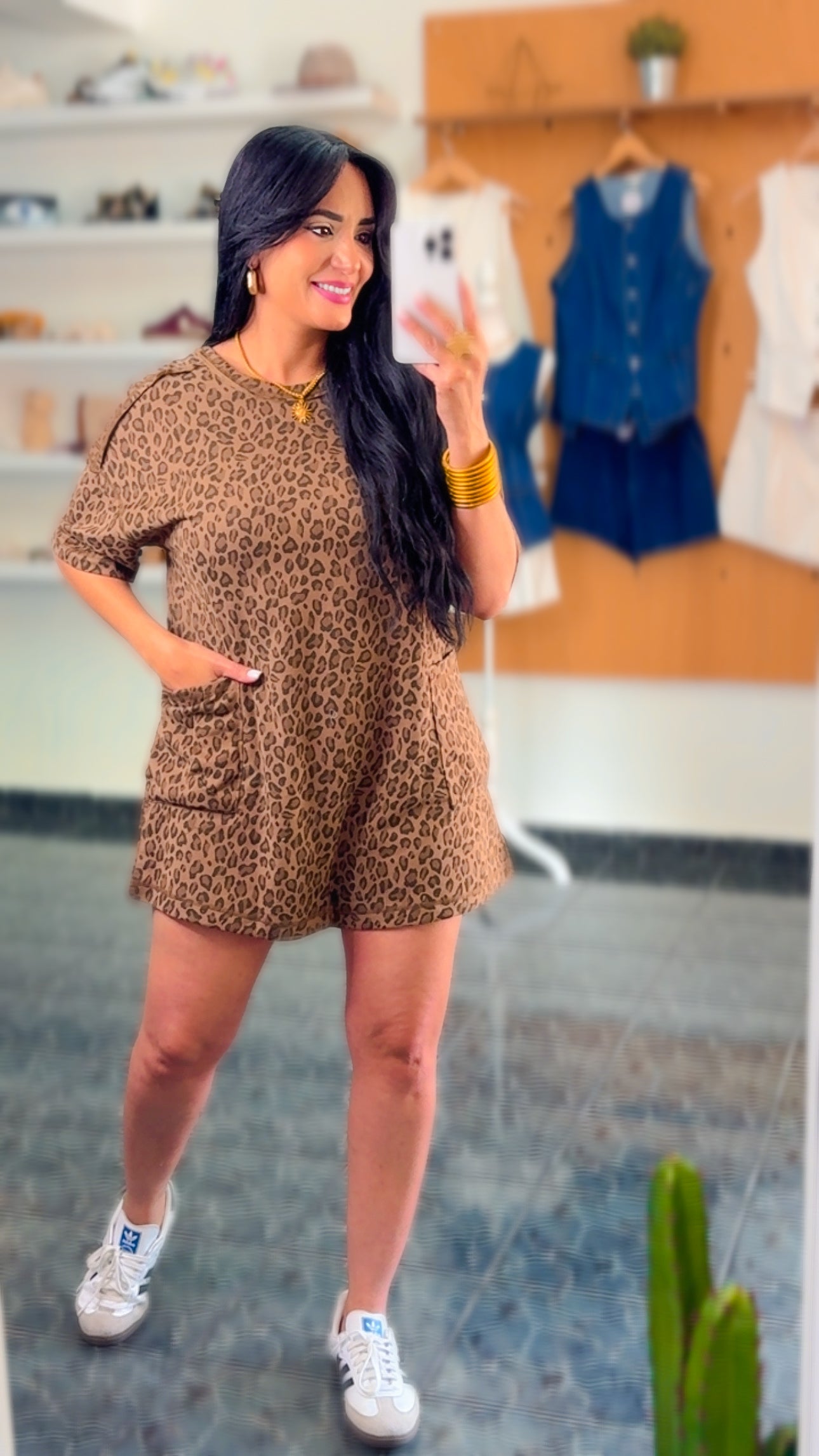 Mocha Leopard Comfy Romper