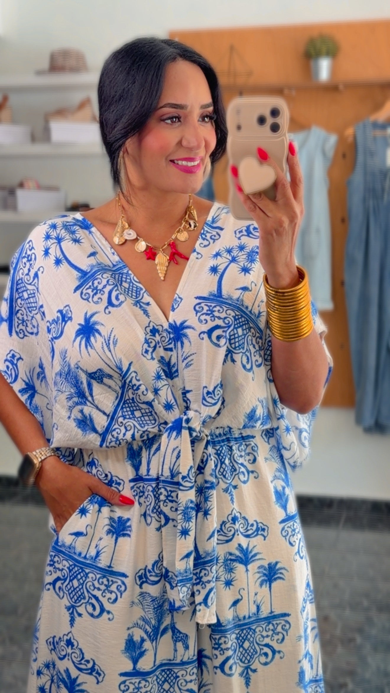 Blue Vacation Rayon Jumpsuit