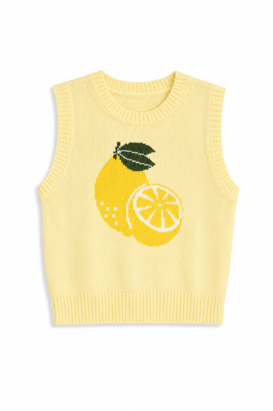Yellow Lemon Sweater Top