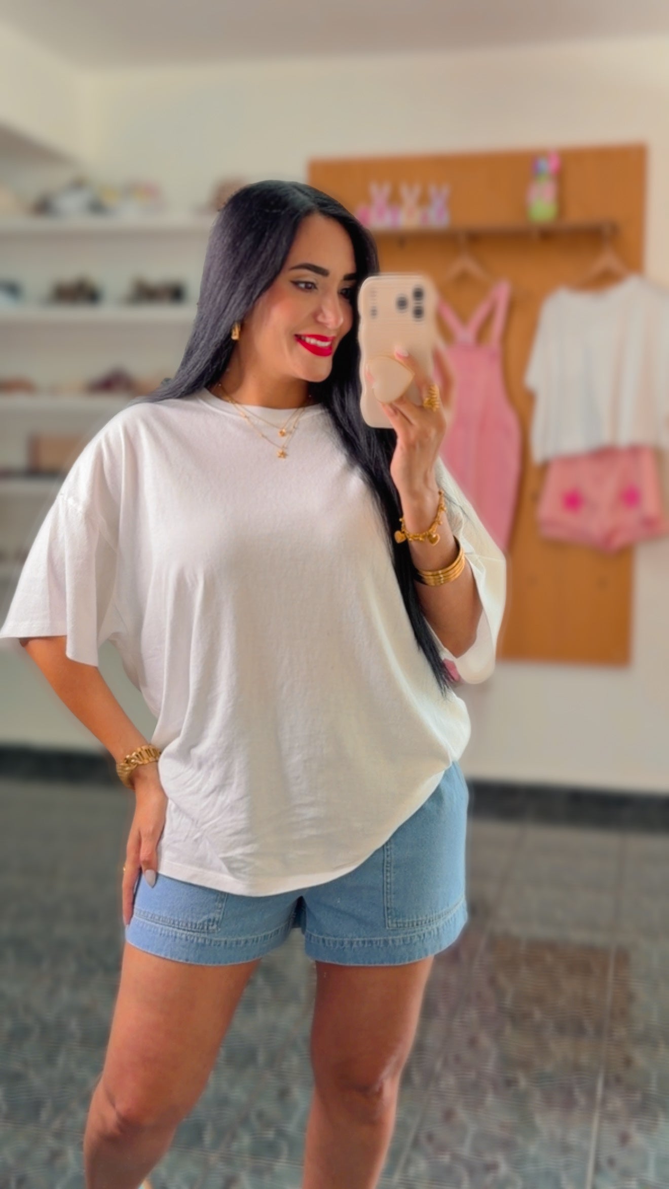 Off White Oversized Mineral Wash T-Shirt