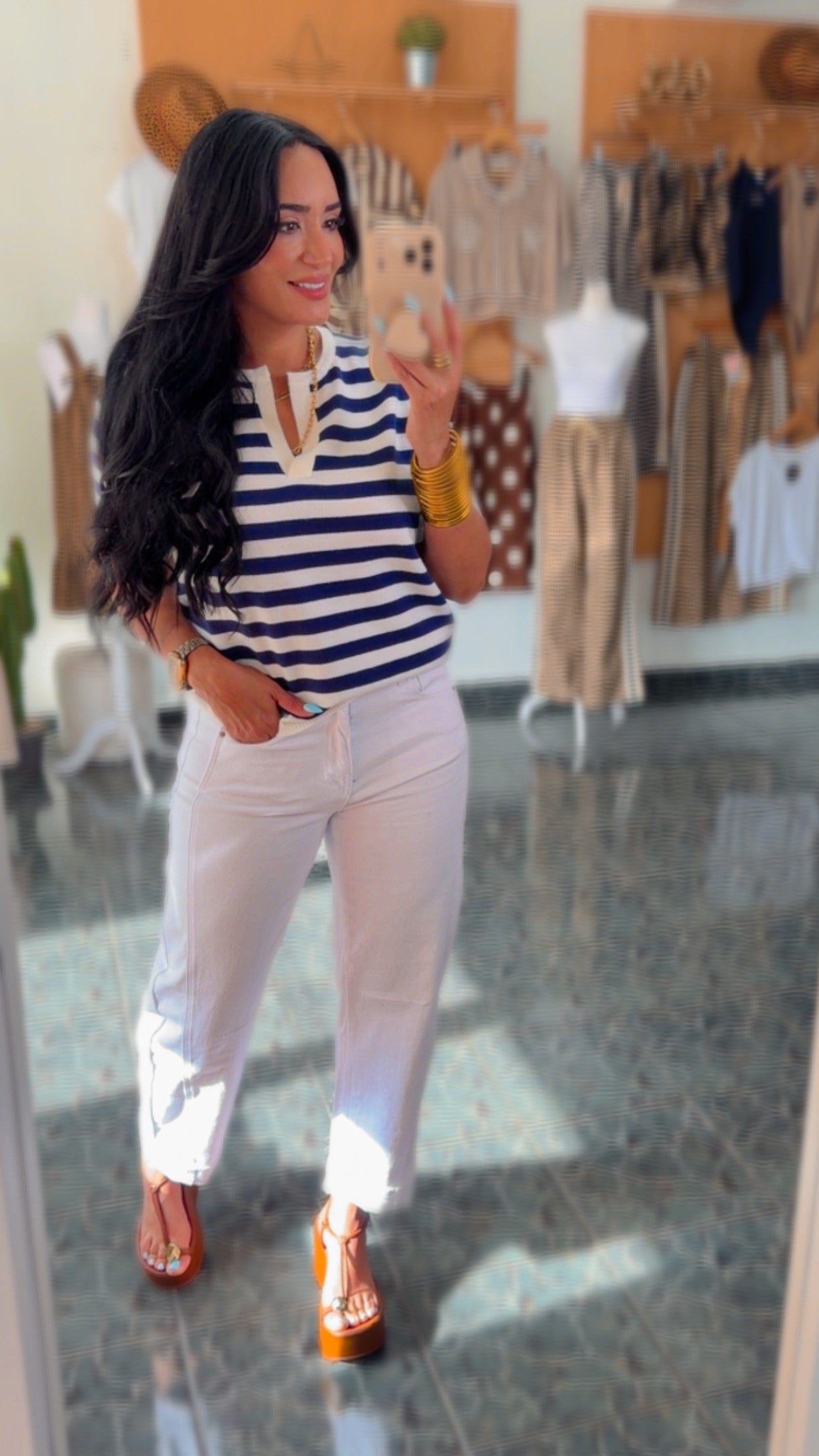 White Spandex Barrels Jeans
