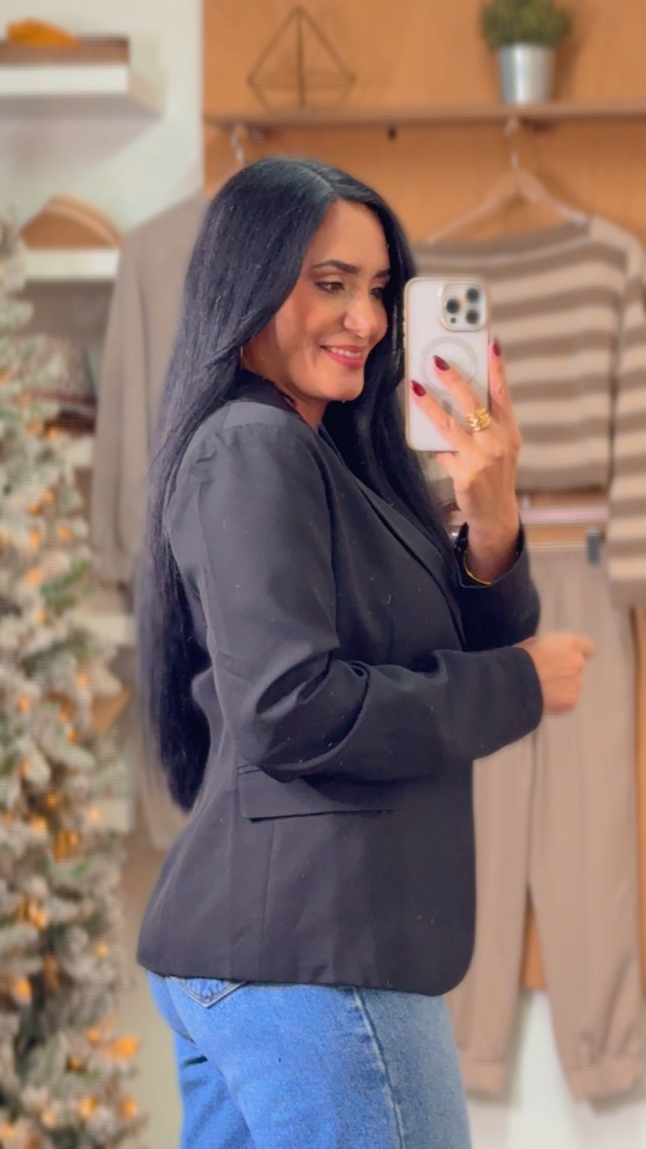 Black Single Button Blazer