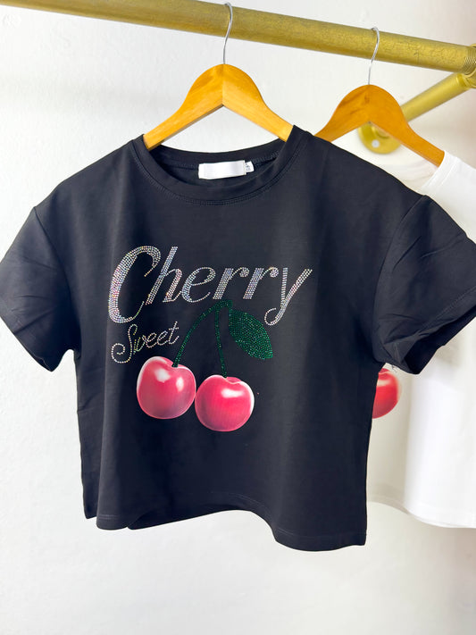 Black Cherry Sweet Crop Tee