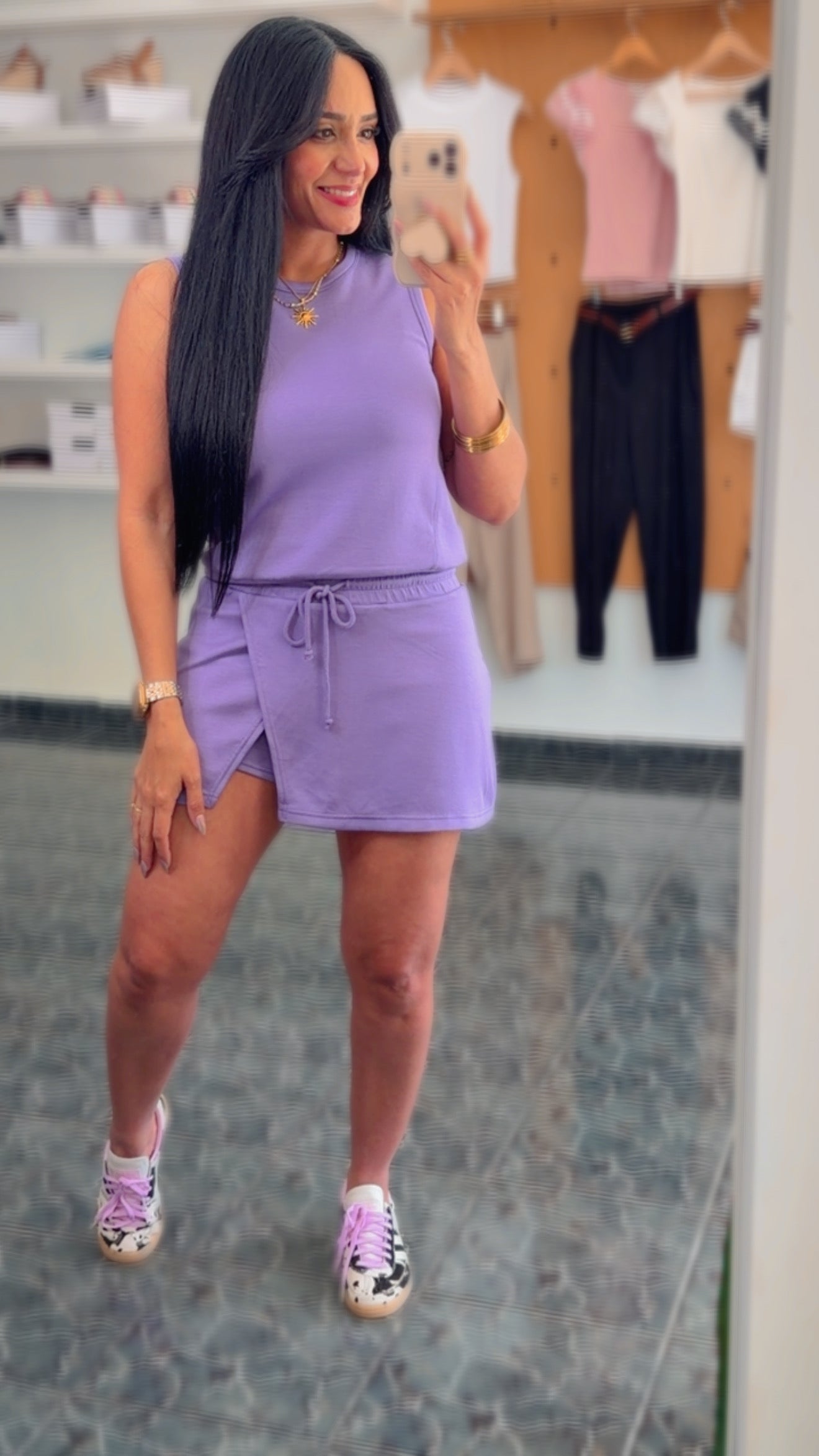 Purple Comfy Skort Set