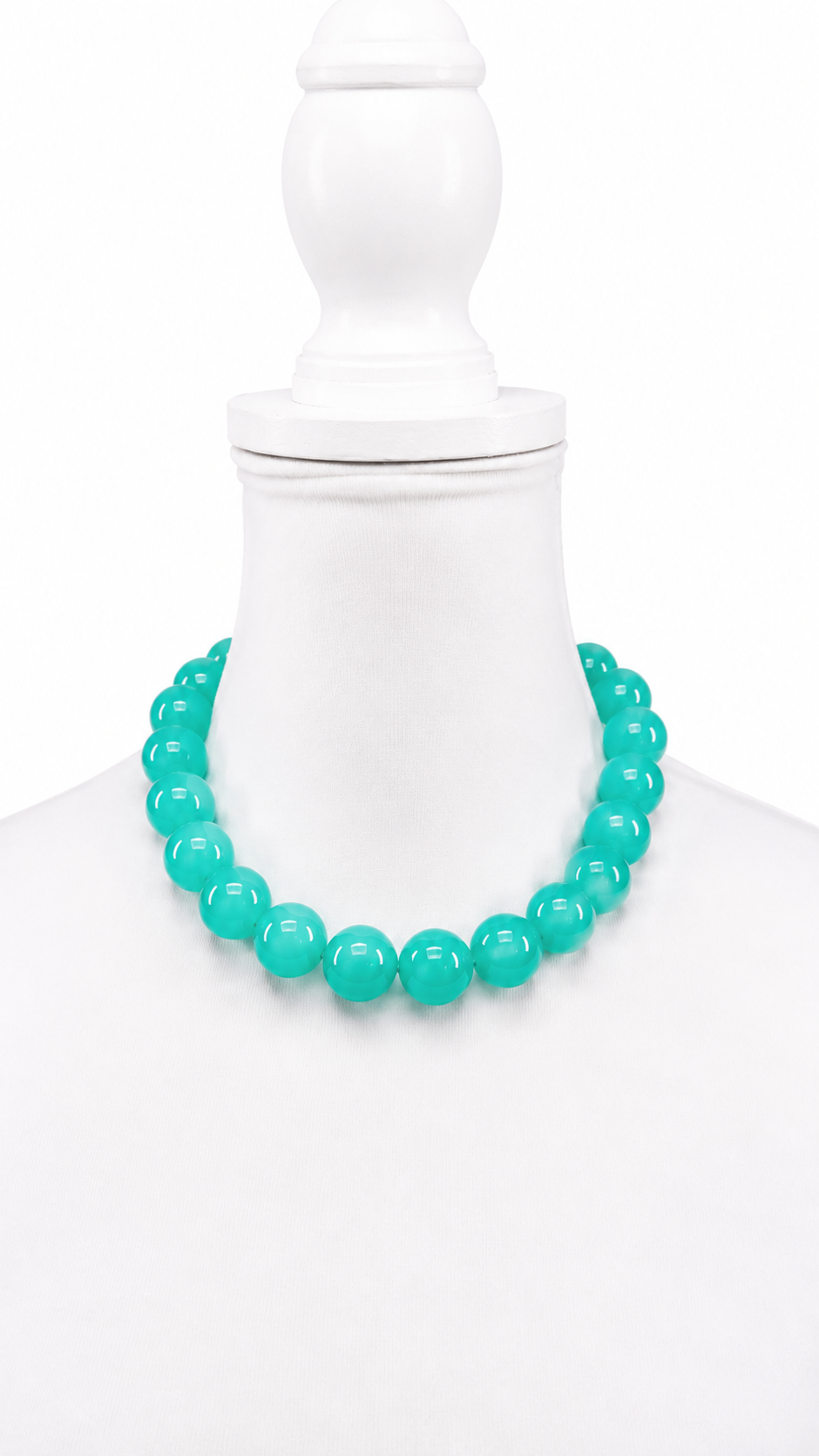 Green Mint Semi Transparent Beaded Necklace