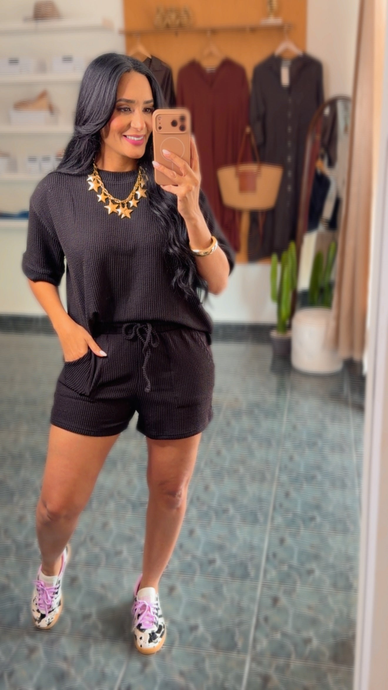 Black Rib Spandex Set