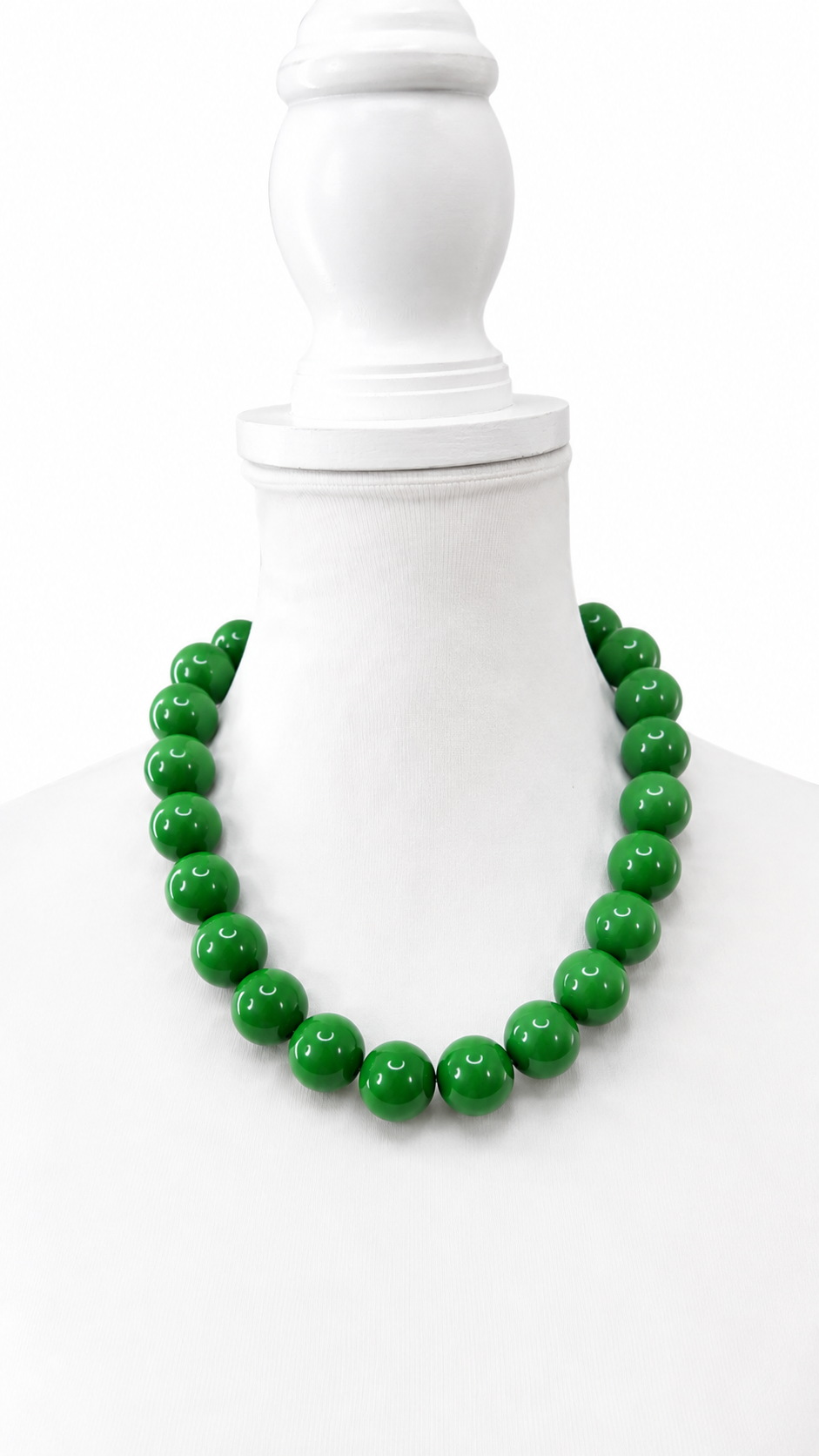 Green Chunky Beaded Necklace