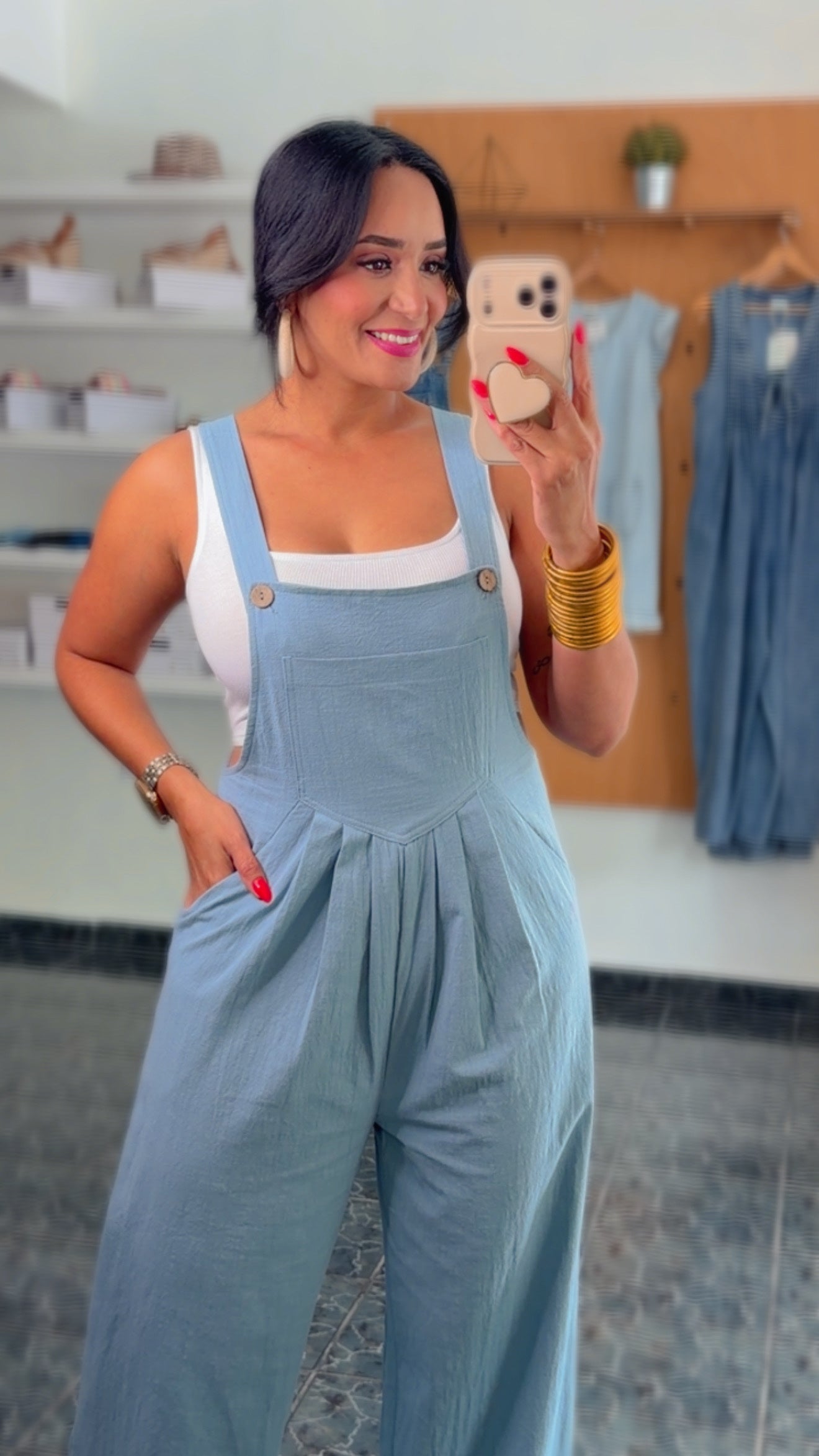 Light Blue Cotton Overall
