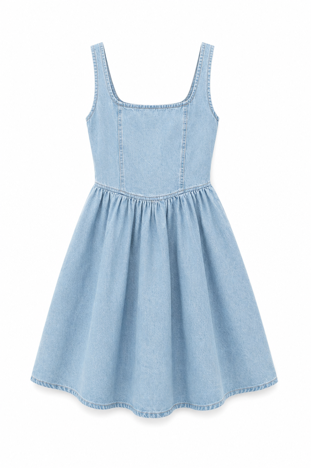 Light Blue Denim Flowy Dress