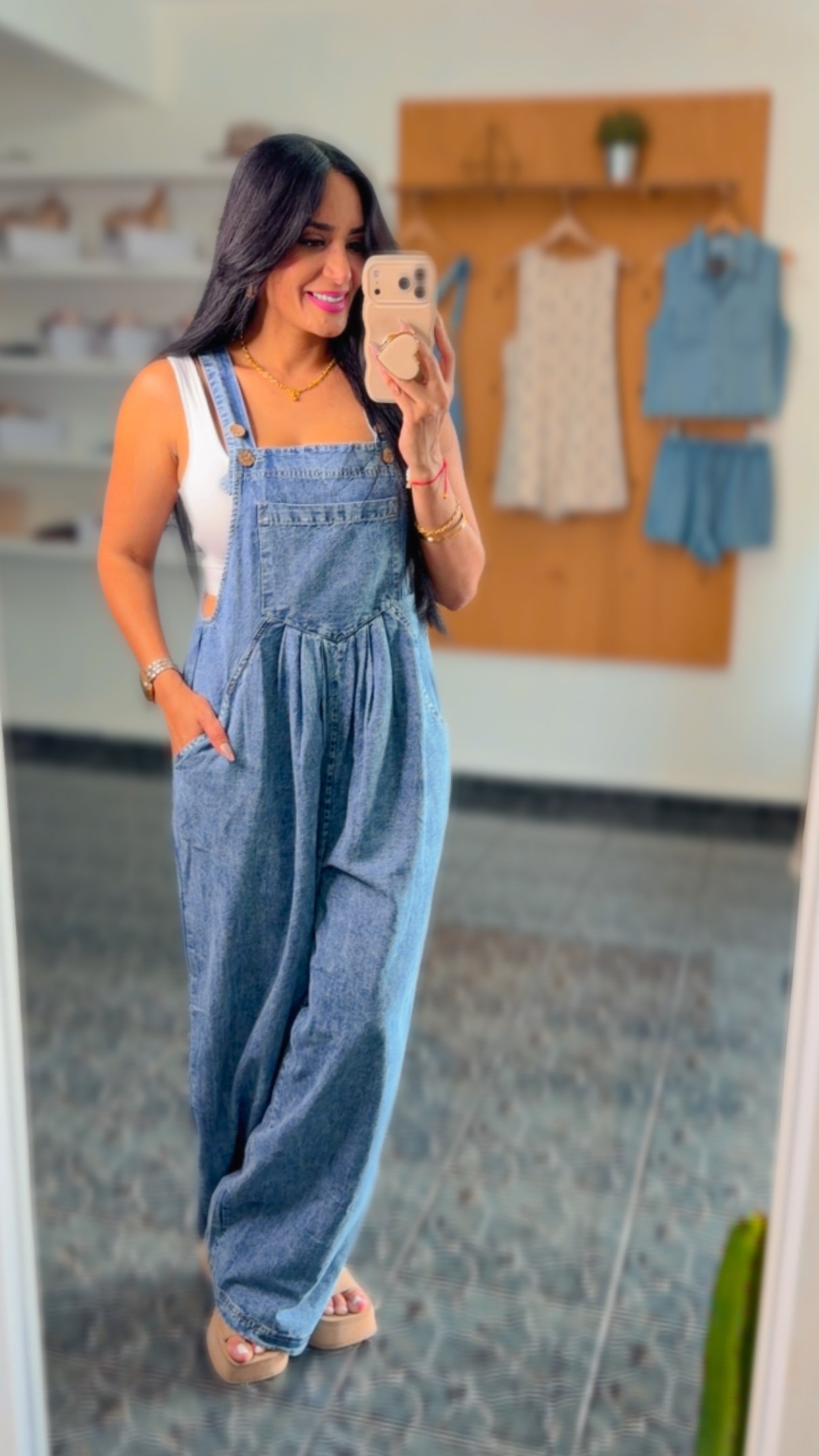 Denim Pocket Overall
