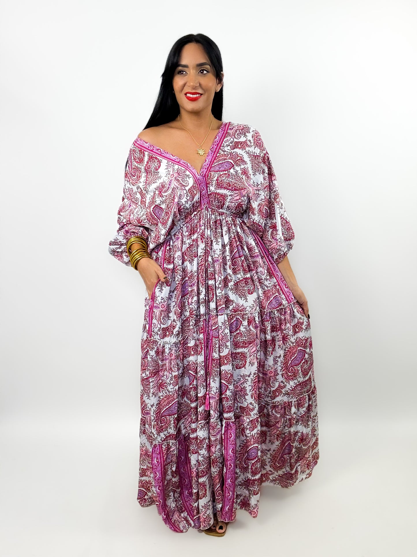 Isabelle Morado V Neck Onesize Maxi