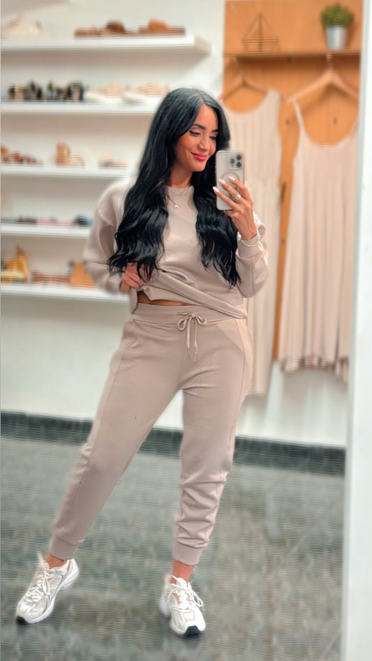 Ash Mocha Pullover Jogger Set