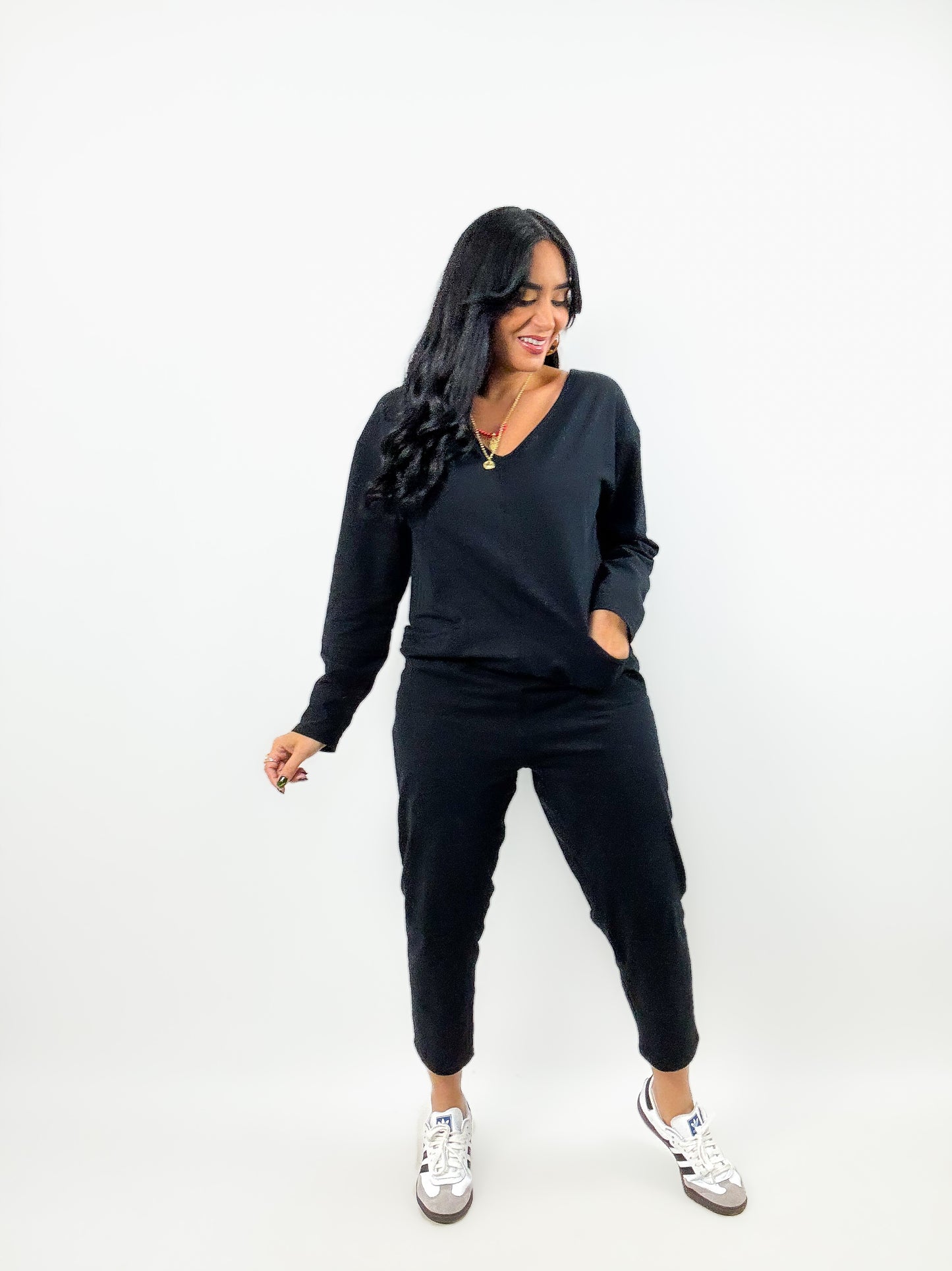 Black Baggy Comfy Jumpsuit