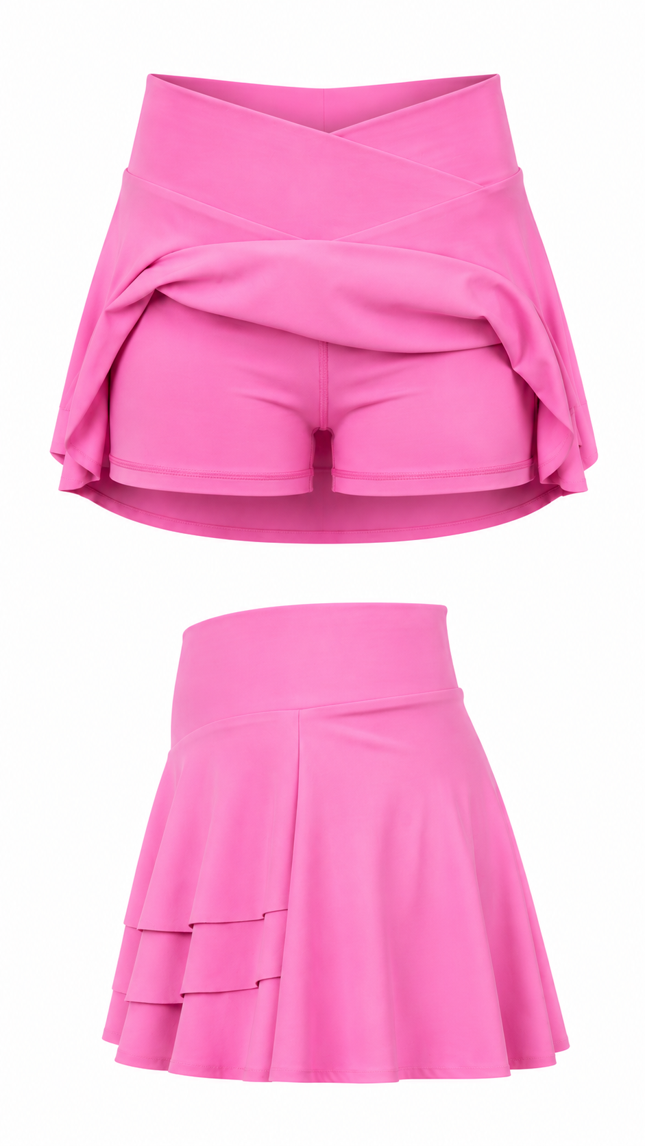 Pink Layered Activewear Skort