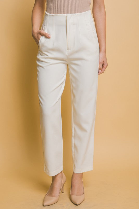 Ivory High Waisted Pants