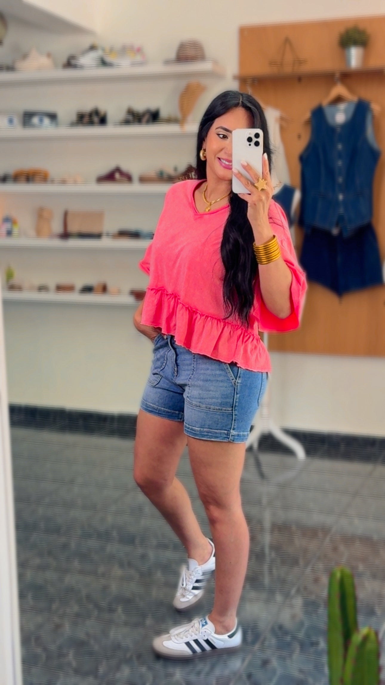 Blush Ruffle Detail Knit Top