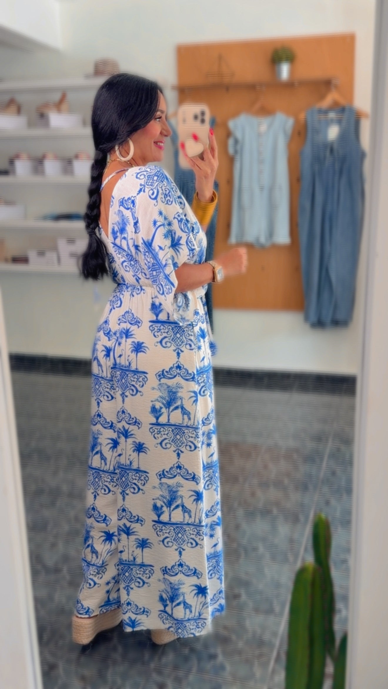 Blue Vacation Rayon Jumpsuit