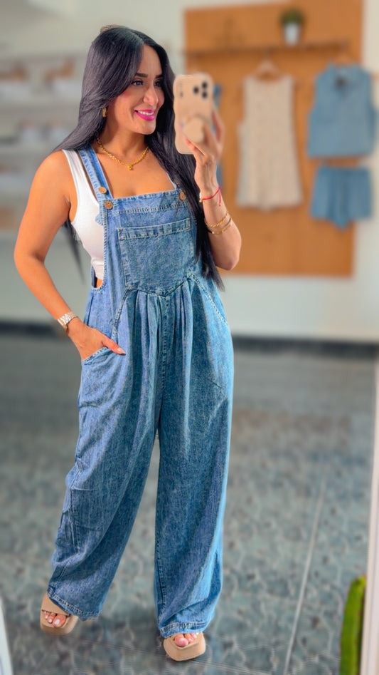 Denim Pocket Overall
