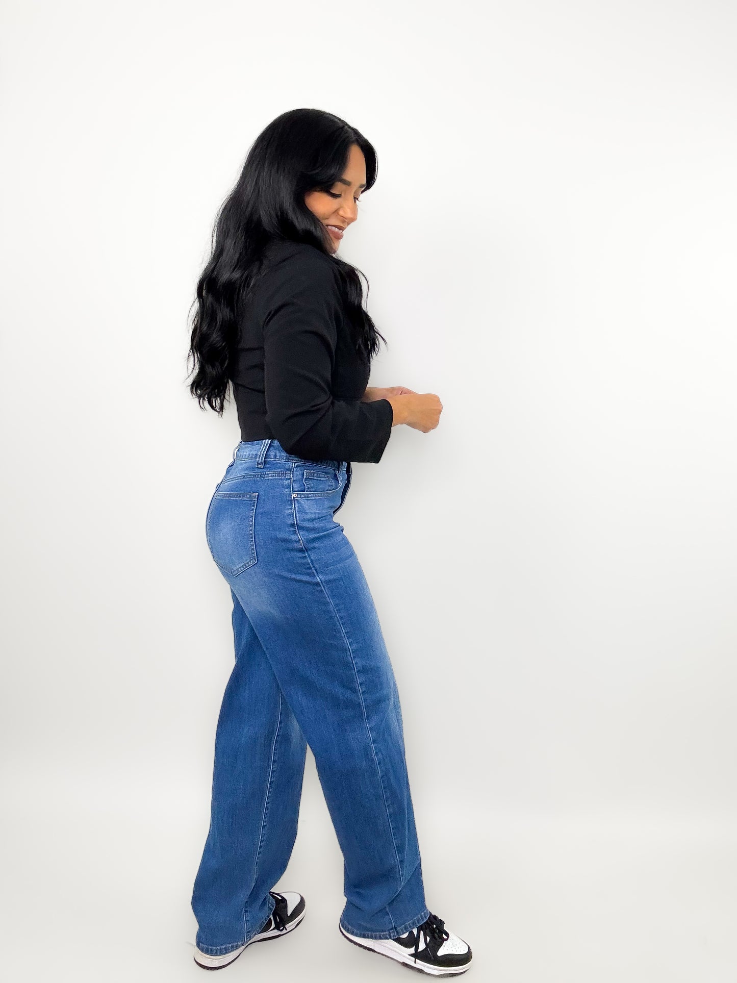 Straight Wide Leg High Waist Jeans