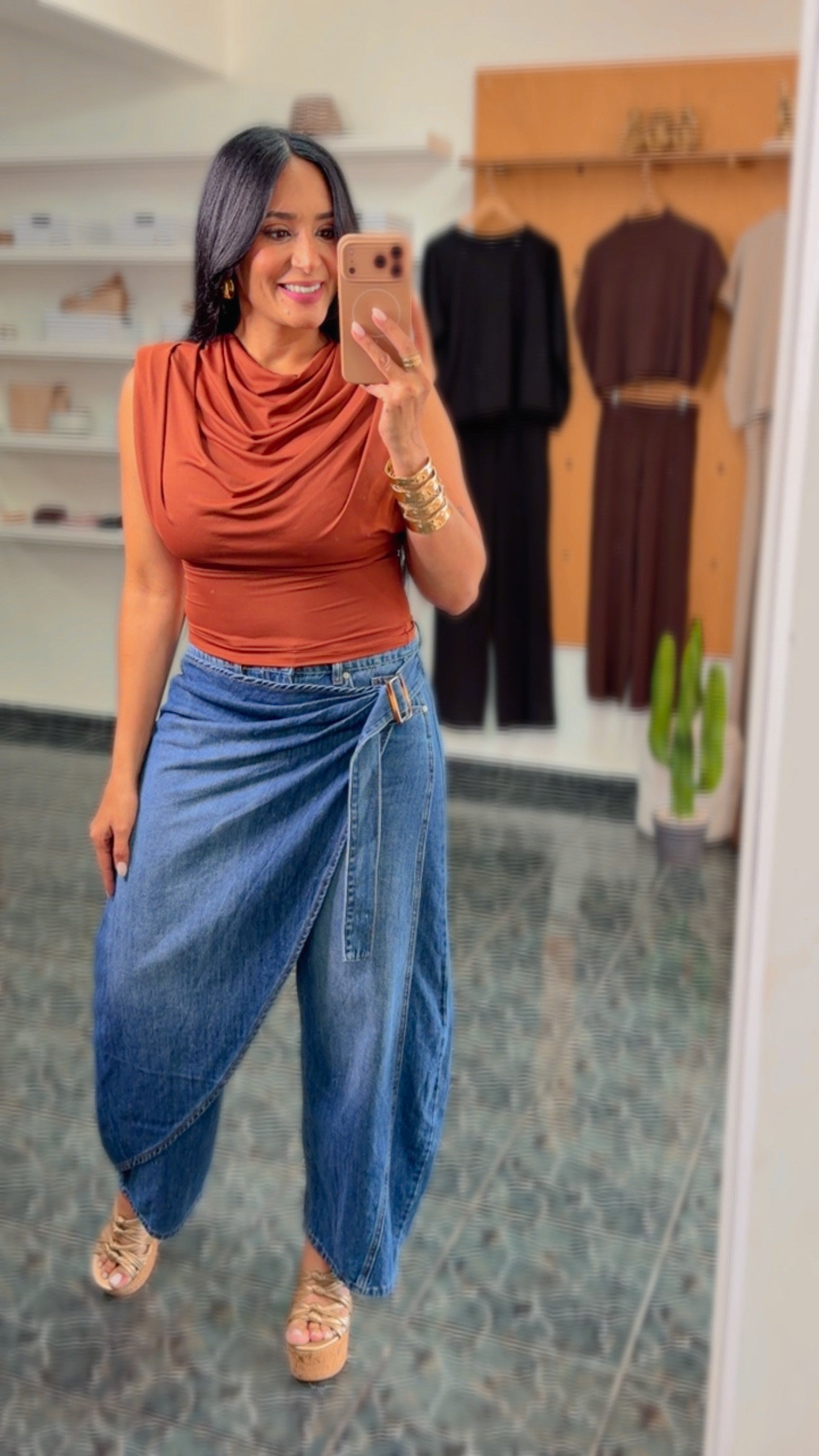 Italy Copper Shoulder Pad Spandex Onesize TOP