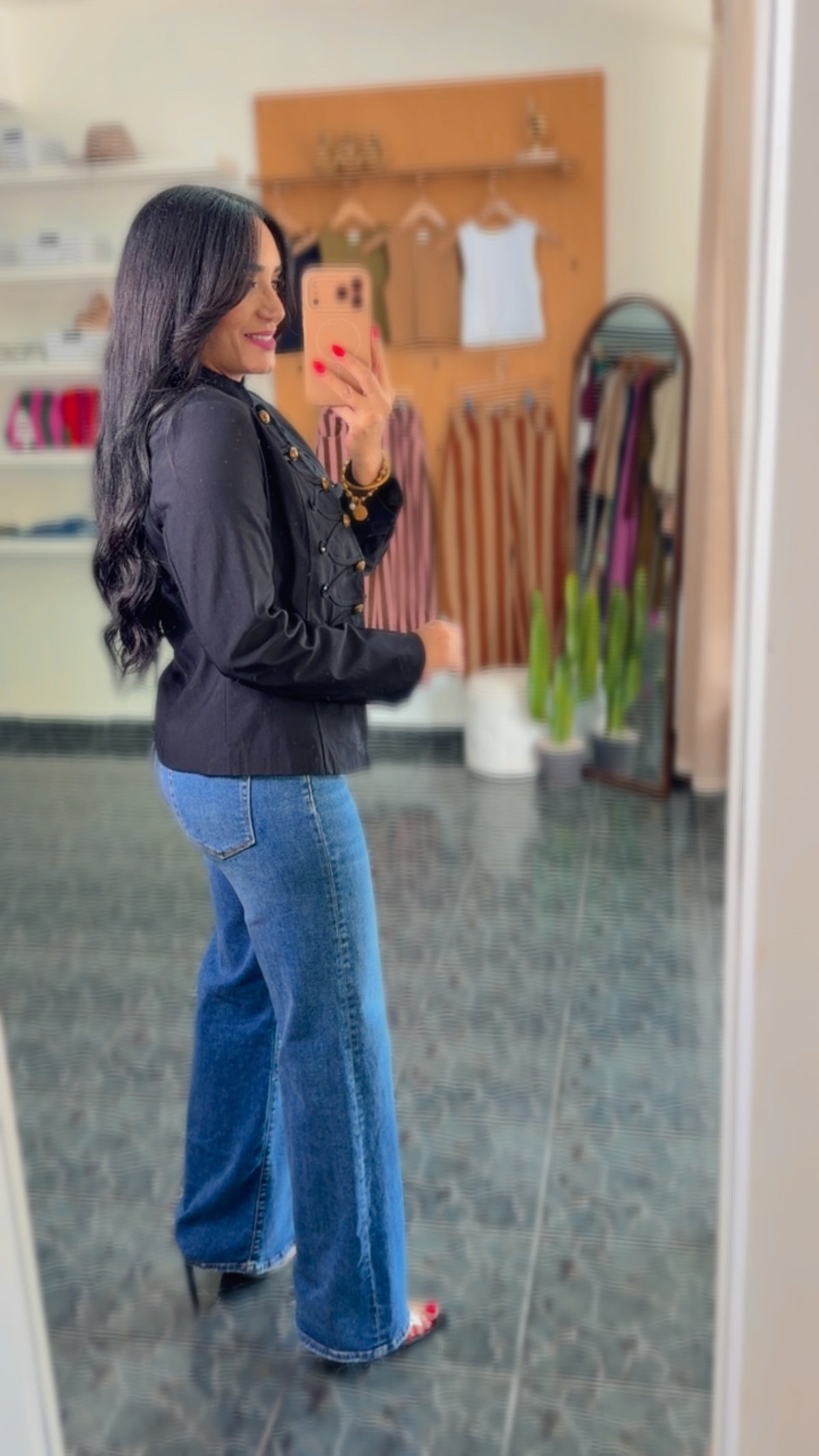 Black Napoleon Spandex Blazer