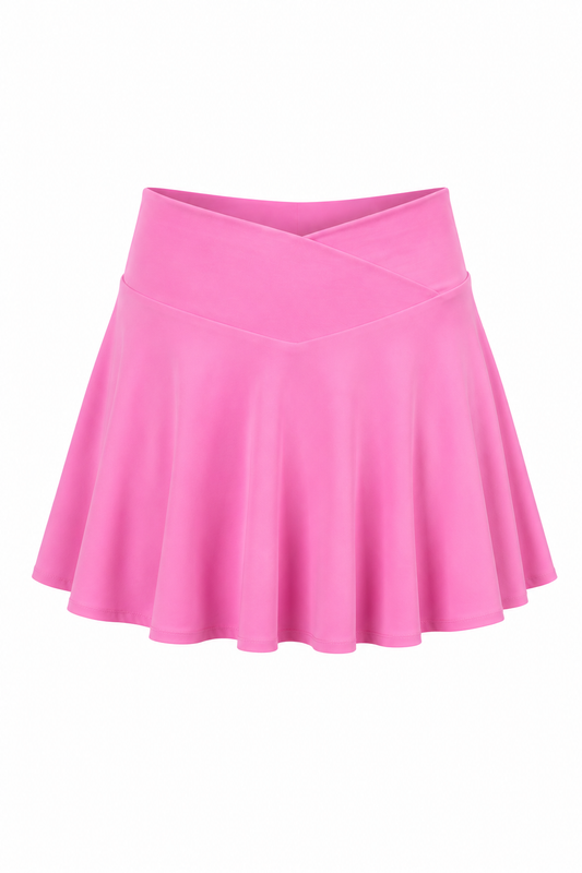 Pink Layered Activewear Skort