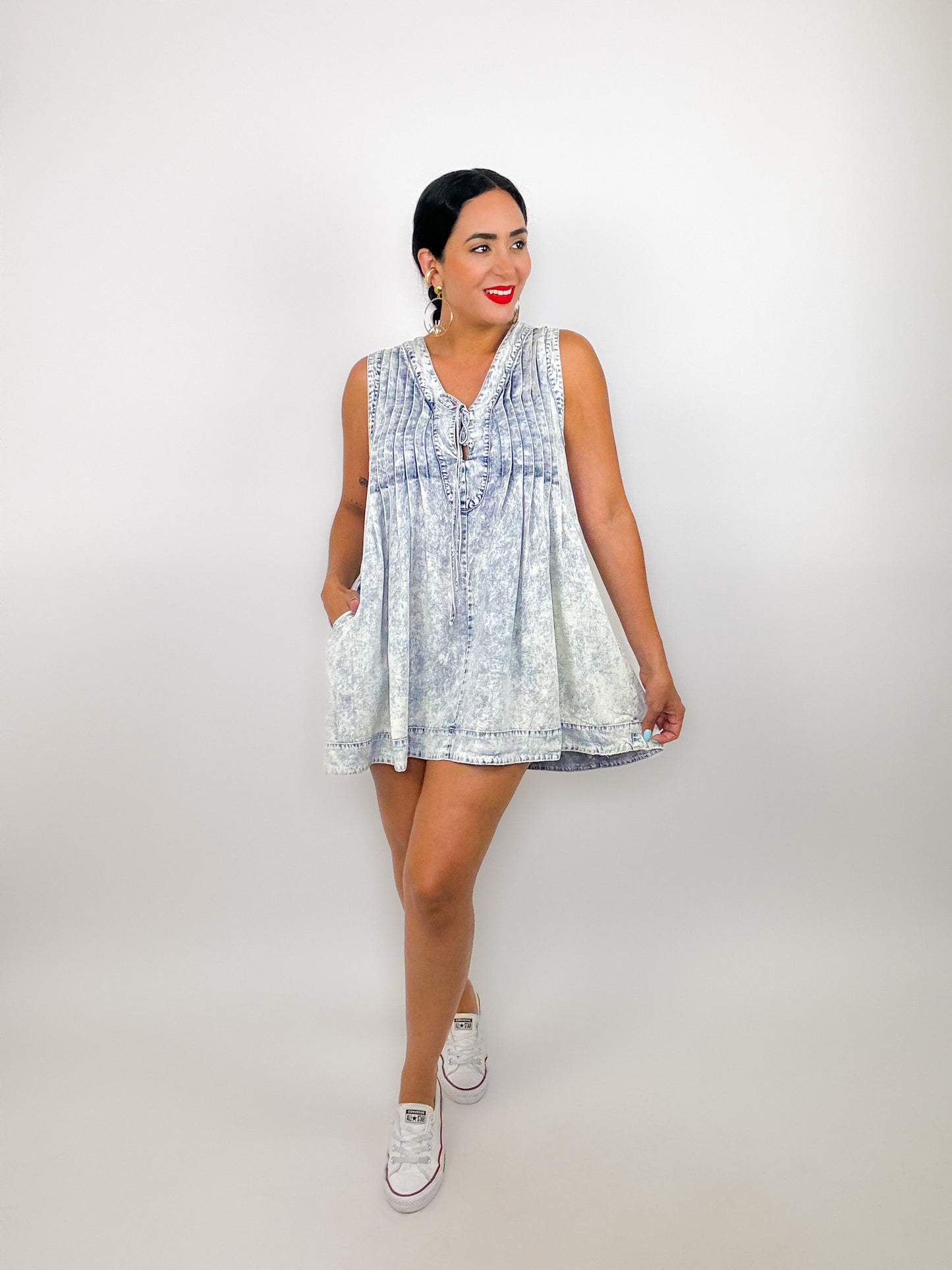 Liah Washed Denim Dress