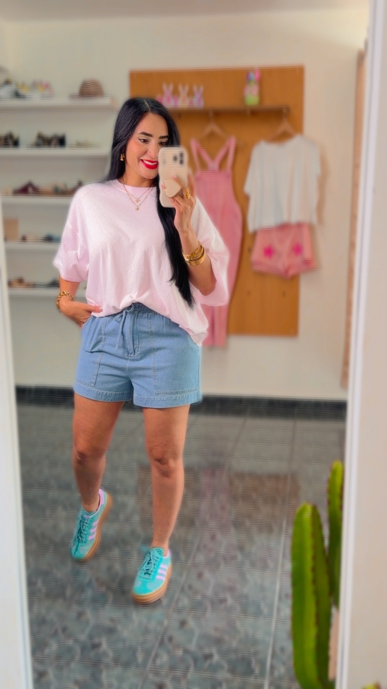 Soft Pink Oversized Mineral Wash T-Shirt