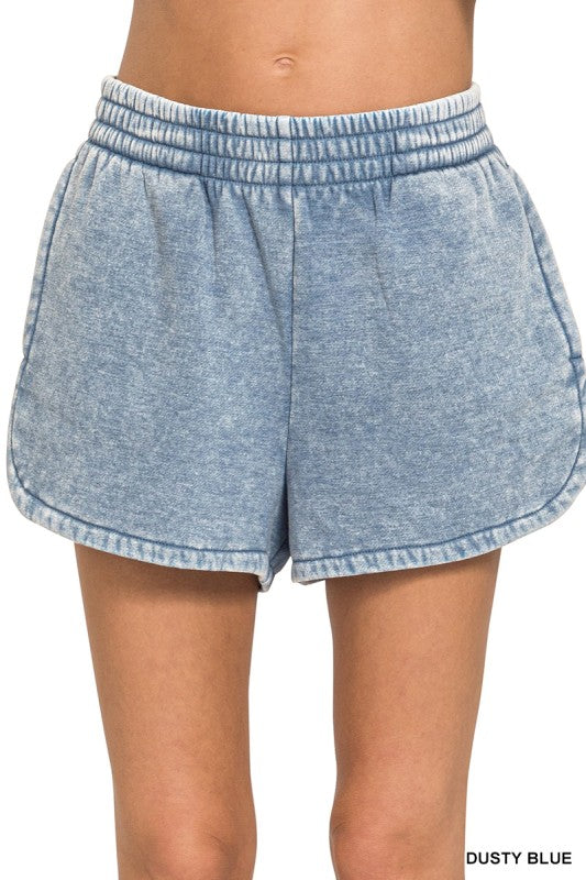 Dusty Blue Sweatpants Shorts