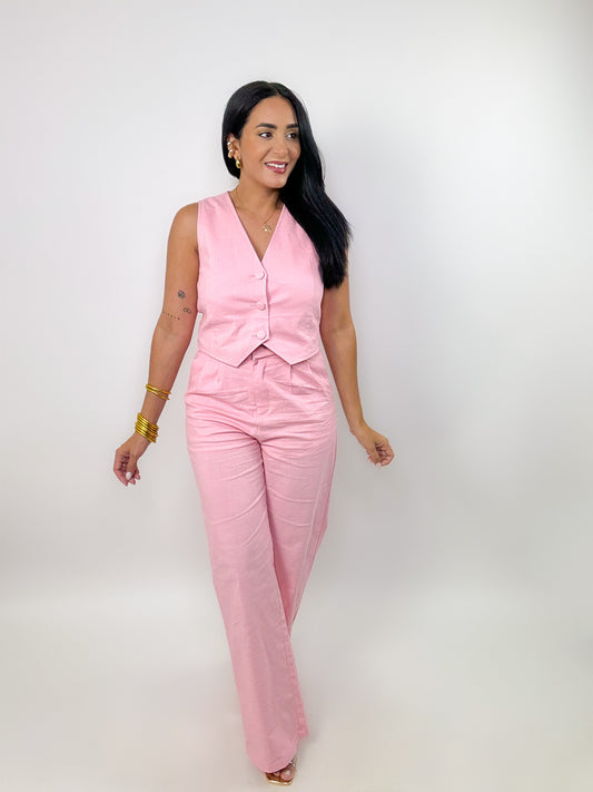 Pink Vest/Pants Set