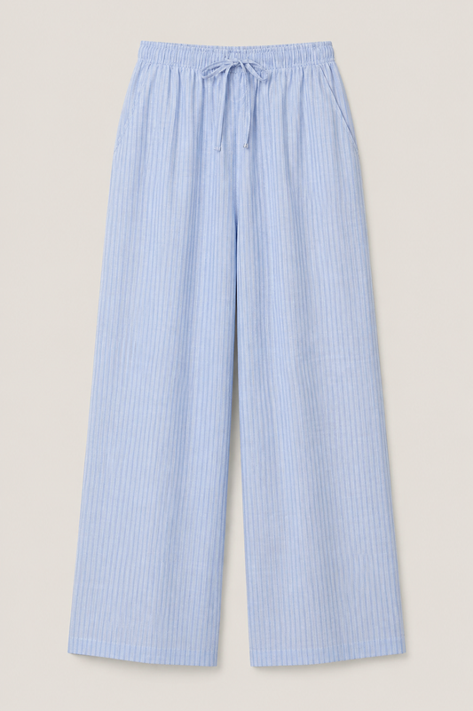 Blue Stripe Gauze Pants