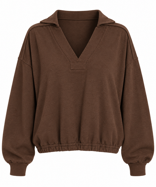 Chocolate French Terry Pullover