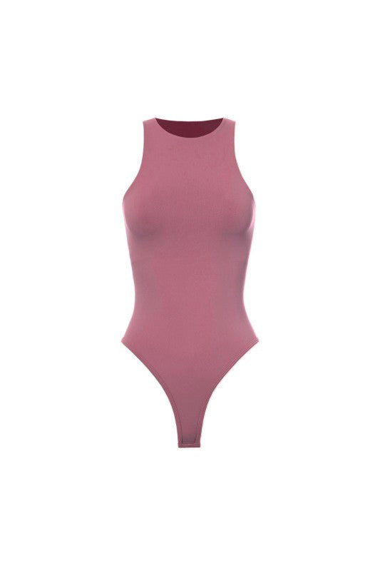 Rose Double Layered Round Neck Bodysuit