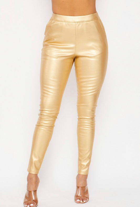 Gold Metallic Pants